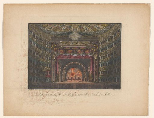 Interior of the Teatro alla Scala in Milan