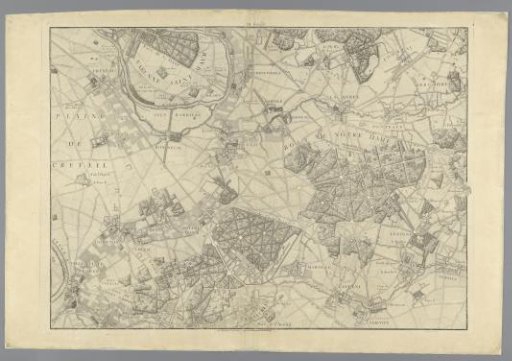 Map of the surroundings of the forest of Notre Dame