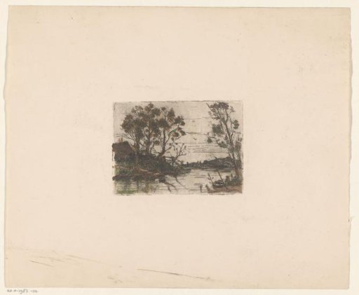 Canal with a farm