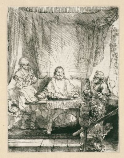 Christ at Emmaus: the larger plate