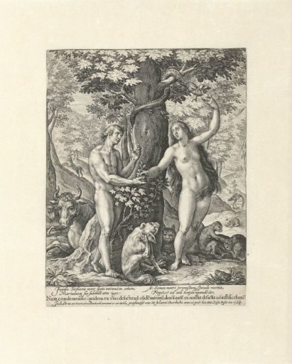 Eve Offers Adam the Forbidden Fruit