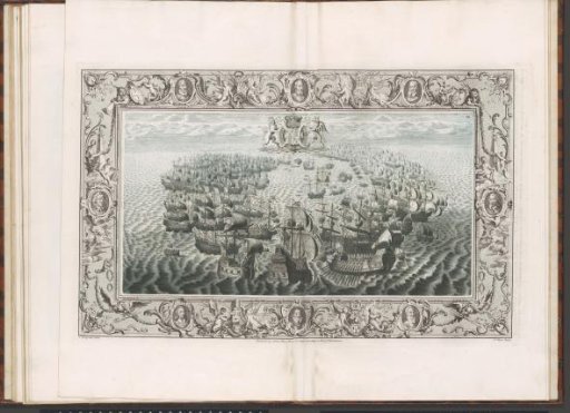 Reproduction of a tapestry on the Spanish Armada (July 25-26)
