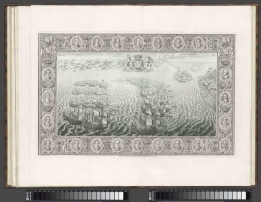 Reproduction of a tapestry on the Spanish Armada (July 26-27)