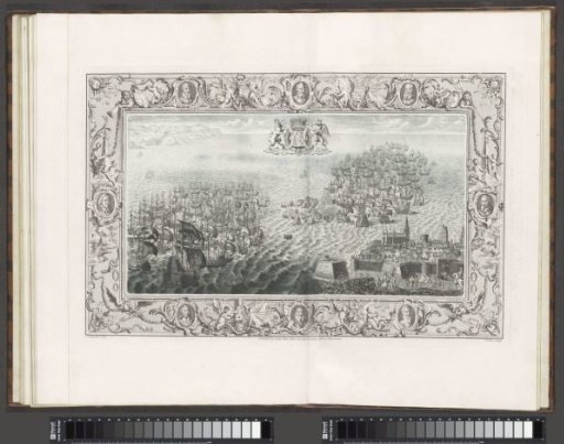 Reproduction of a tapestry on the Spanish Armada (July 28-29)