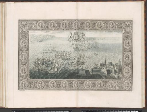 Reproduction of a tapestry on the Spanish Armada (July 29-31)