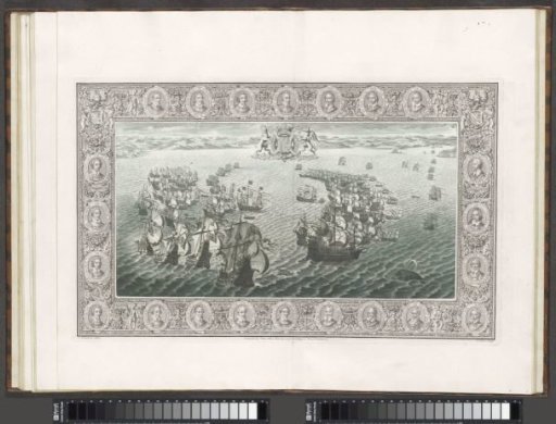 Reproduction of a tapestry about the Spanish Armada (20-21 July)