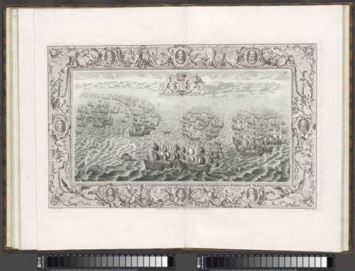 Reproduction of a tapestry on the Spanish Armada (July 21)