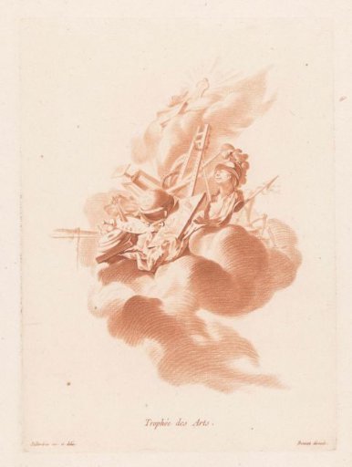 Trophy with attributes belonging to the arts