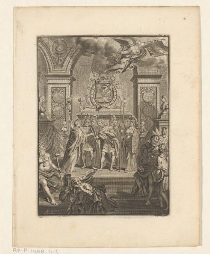 Mary Stuart hands the staff of command to William III