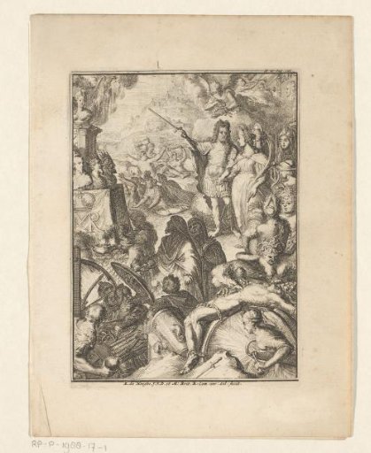 Stadtholder William III and Mary Stuart among mythical figures