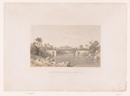 Suspension bridge over a river