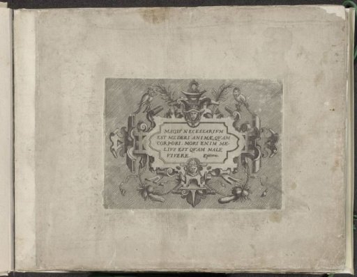 Cartouche with a text by Epictetus