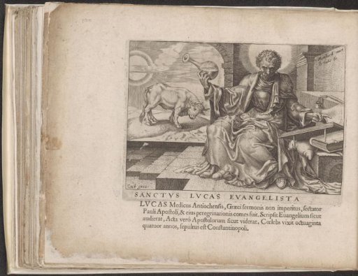 Luke the Evangelist writing his gospel