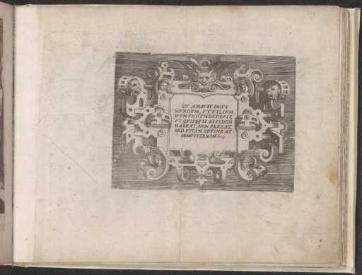 Cartouche with a Text from the Biblical Book of John
