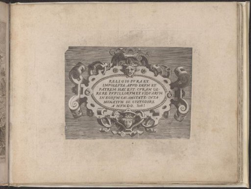 Cartouche with a Text from the Biblical Book of James