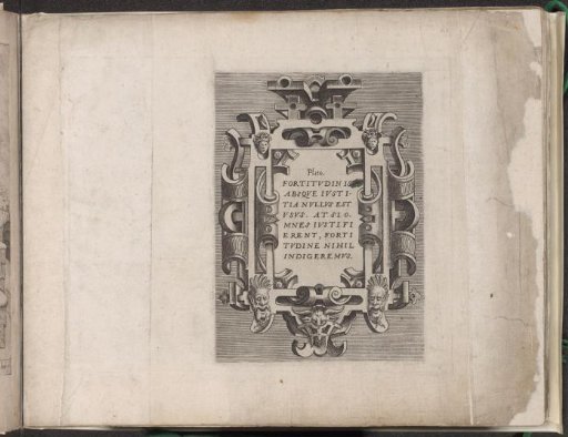 Cartouche with a Text by Plato
