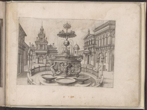 City Square with a Round Fountain