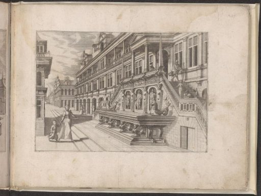 Street View with a Wall Fountain