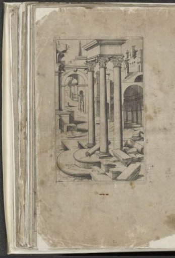Three Corinthian columns