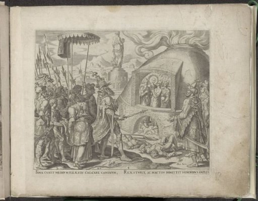 Nebuchadnezzar sees that Shadrach, Meshach, and Abednego are unharmed