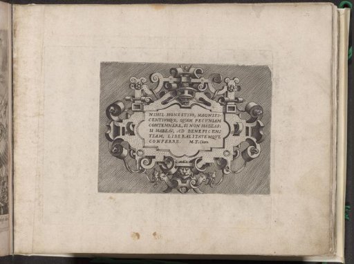 Cartouche with a text by Cicero