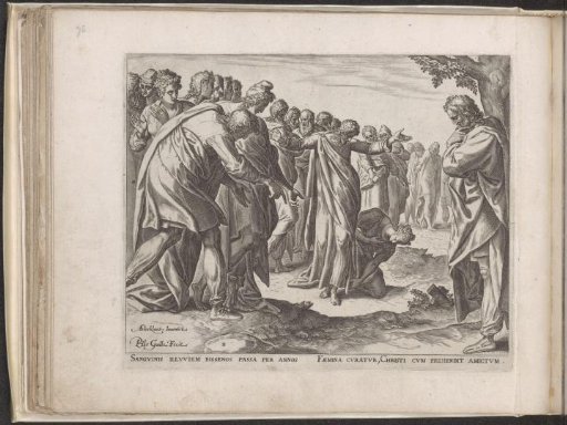 Christ heals a woman suffering from hemorrhage