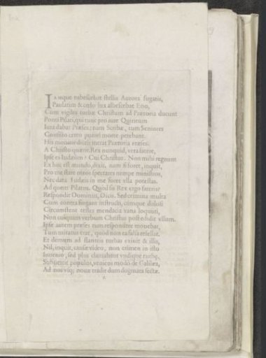 Text over Christ before Pilate