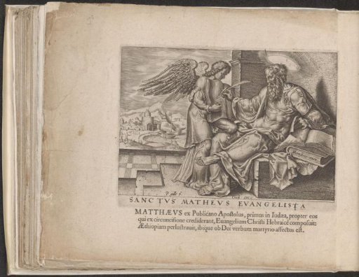 Matthew the Evangelist writing his Gospel