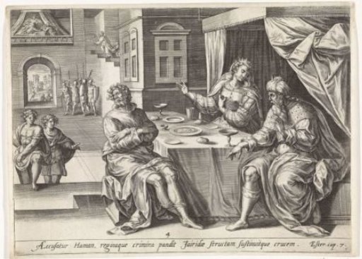 Esther accuses Haman during the feast