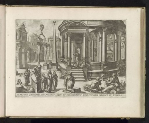 Zacharias on the steps of the temple