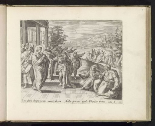Christ heals a man with a withered hand