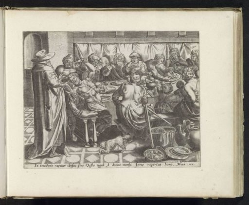 Parable of the royal wedding feast: the man without wedding clothes is punished