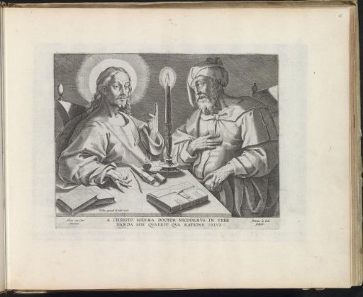 Christ in conversation with Nicodemus