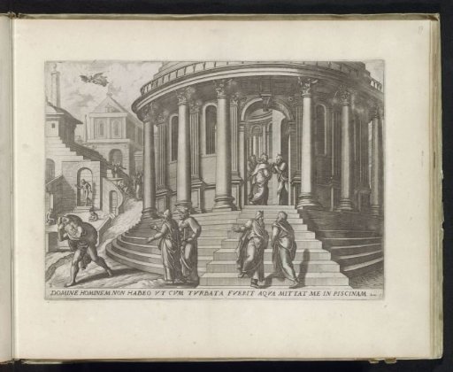 Christ heals a man at the pool of Bethesda