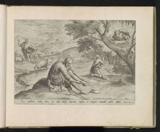 God appears to Moses in the burning bush
