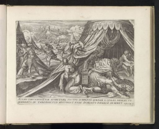 Achan Buries the Spoil of War in His Tent