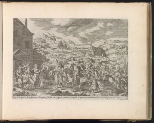 Jephthah is welcomed by his daughter