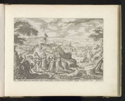 Jephthah's daughter mourns with her friends in the mountains