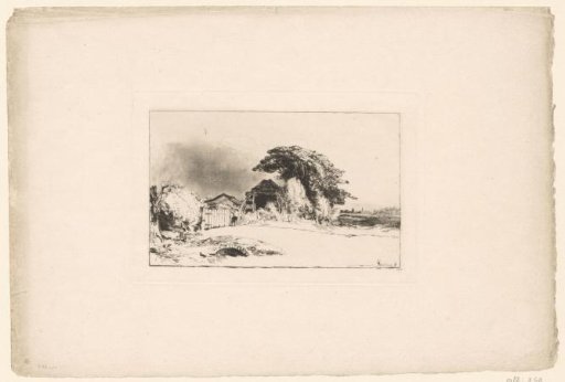 Landscape with a view of the farmyard