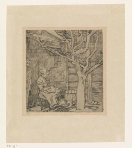 Woman peeling potatoes