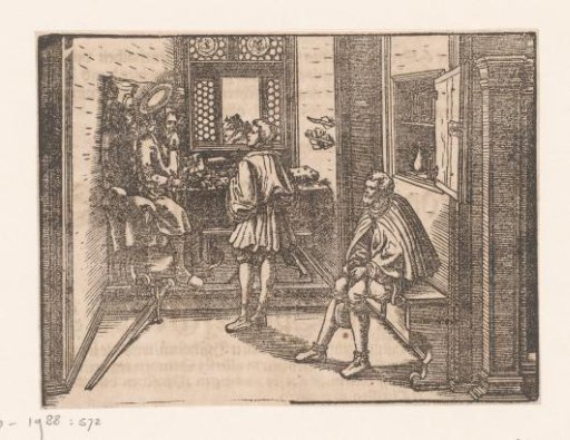 Apostle Paul handing a letter to a messenger
