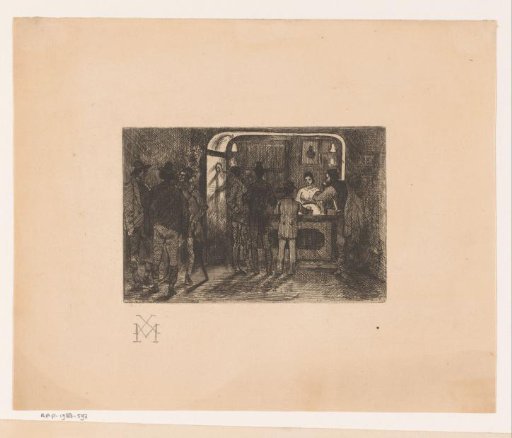 Seven men in a tavern