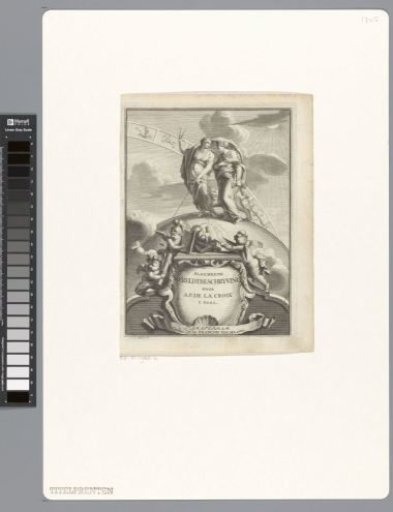Allegorical representation with women on a globe