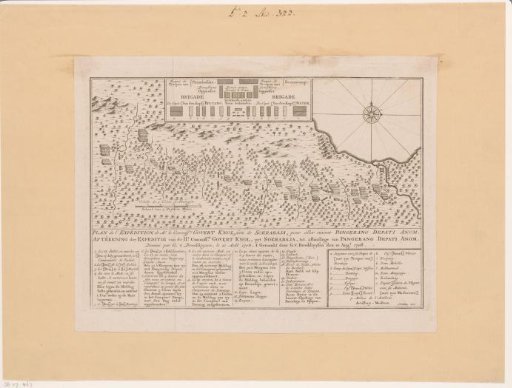 Map of the expedition of Govert Knol to fetch Pangerang Depati Anom