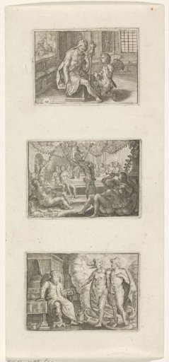 Hercules Spins Wool / Feast of Bacchus / Jupiter, Juno and Tiresias