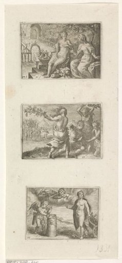 Vertumnus and Pomona / Death of Pentheus / Jupiter, Amor and Venus