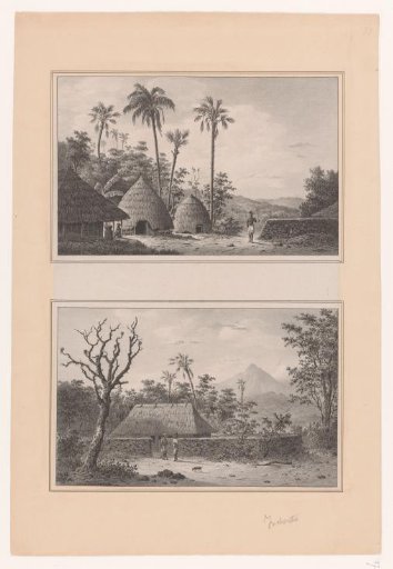 Two images of dwellings in Indonesia