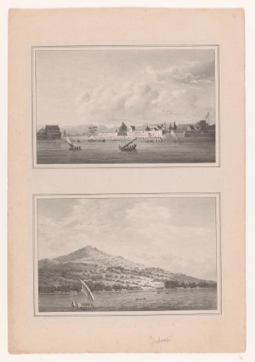Two views of islands in Indonesia