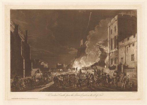 Celebration with fireworks at Windsor Castle