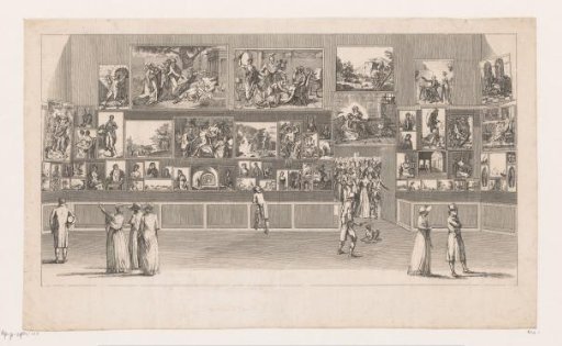 View of a picture gallery in the Musée du Louvre